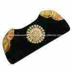 Hand Purse With Zari And Beaded Work