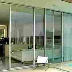Aluminium Two Fix Two Sliding Shutter Doors With Wiremesh