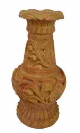 Wooden Carved Flower Vase