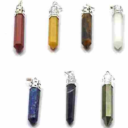 Mix Gemstone Pencil Pendants