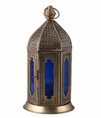 Ethnic Brown Glass Lantern