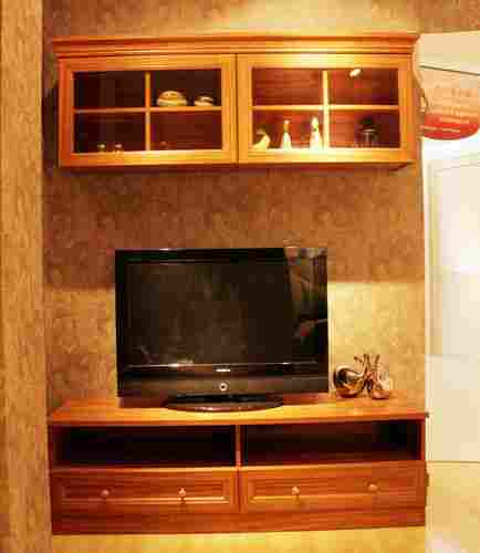 Corner TV Stand With Hanging Cabinet