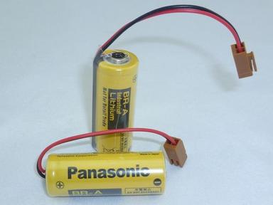 PLC And CNC Machine Panasonic Br-A Lithium Battery 3v 1200mah With Plug