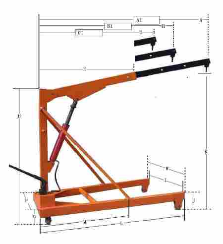 Manual Hydraulic Floor Cranes