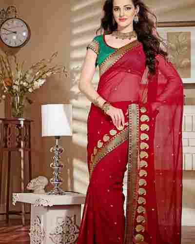 Attractive Red Saree