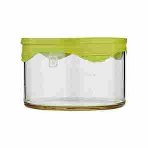 Anti-microbial Borosilicate Glass Food Container Green