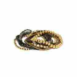 Black and Gold Toned Set Bracelet