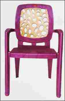 Plastic Moulded Chair With Cushion Seat