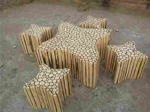 Star Handmade Wooden Log Coffee Table