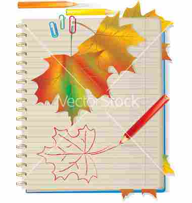 Autum Color Leaves School Note Books