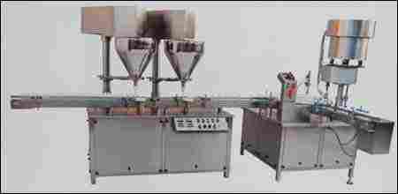 2 Head Auger Powder Filling and 1 Head Capping Machine