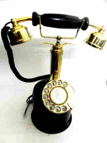 Brass Black Maharaja Candlestick Telephone