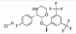 (2R,3S) -2- {(1R) -1- [3,5-BIS (ट्राइफ्लोरोमेथाइल) फिनाइल] एथोक्सी} -3- (4-फ्लोरोफिनाइल) मॉर्फोलिन हाइड्रोक्लोराइड