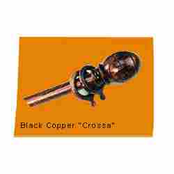 Black Copper Cross Curtain Rod