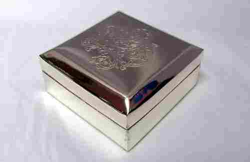 Silver Plated Jewelry Box (Ring Box)