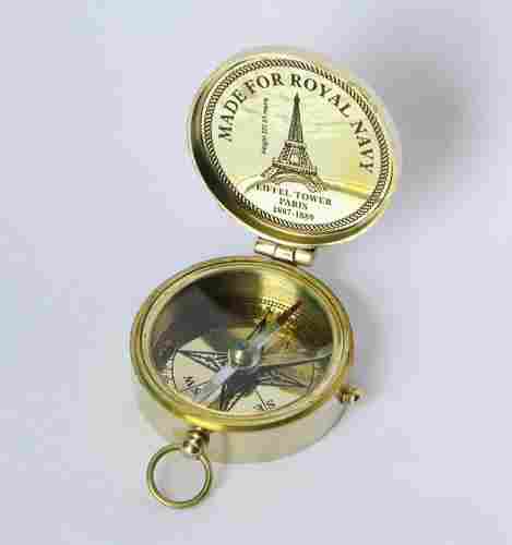 2 " Flat Brass Compass (Shiny Brass Finish)