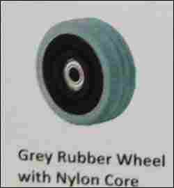 Grey Rubber Wheel With Nylon Core