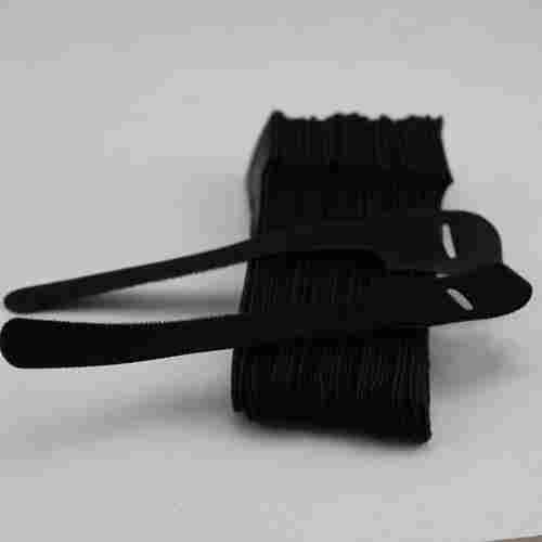 Black One Wrap Hook And Loop Cable Tie