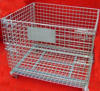 Stackable And Foldable Wire Mesh Container