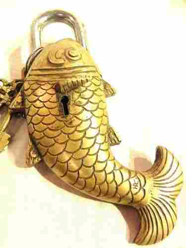 Solid Brass Fish Pad Lock