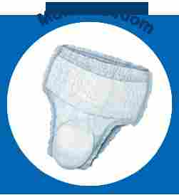 Highly Absorbant Plain White Disposable Adult Diaper, S to XL