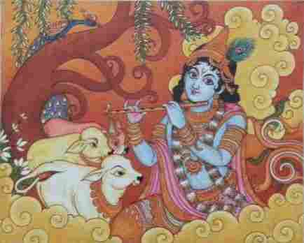 Gopala Krishna Mural Painting