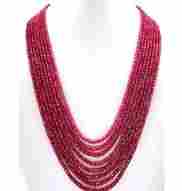 Gemstone Beads Ruby Necklace