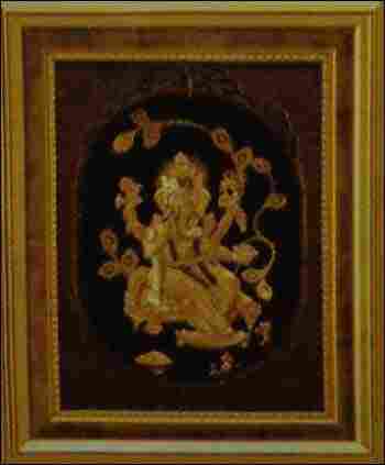 Golden Leaf Ganesh Frame