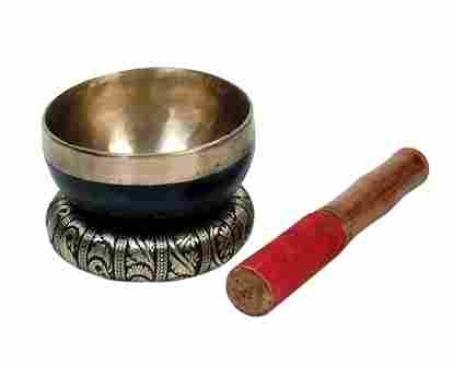 Tibetan Handmade Black Singing Bowl