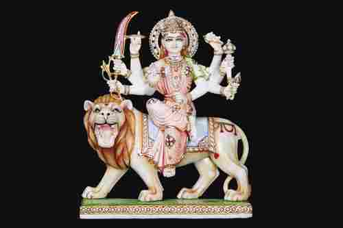 Lord Durga Marble Statue