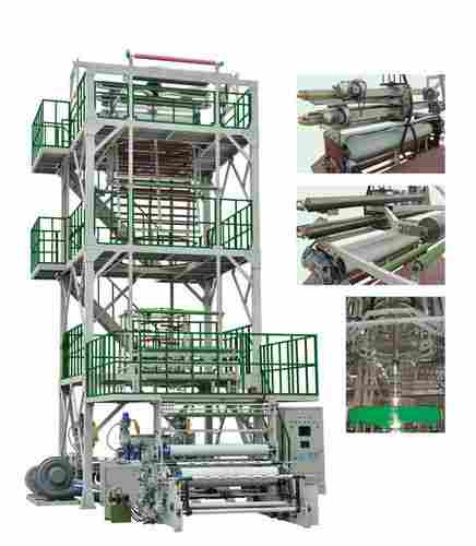 3-5 Layer Co-Extrusion (Upward Blowing Rotary Traction) Film Blowing Machine Line