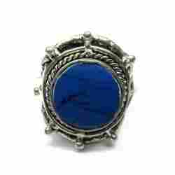 Traditional Blue Stone Ring