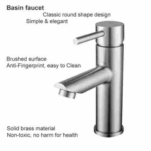 Elegant Design Solid Brass Brushed Basin Faucet