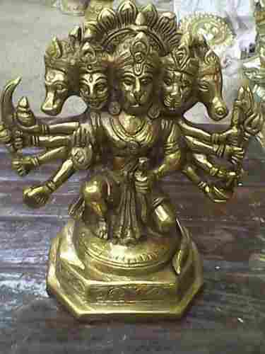 Brass Handcrafted Panch Mukhi Hanumaan Statues (CII 033)
