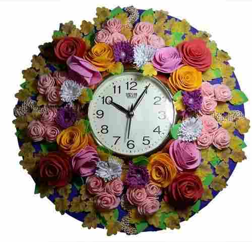 Floral Design Wall Clock