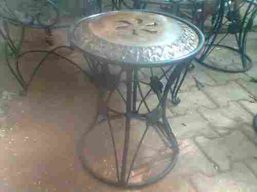 Wrought Iron Wooden Table Stool