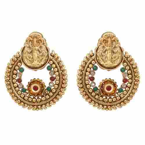 Goddess Lakshmi Design Ear Rings