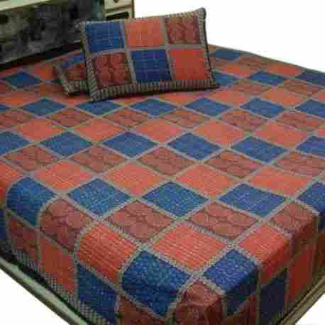 Jaipuri Katha Work Cotton Double Bed Sheet Set