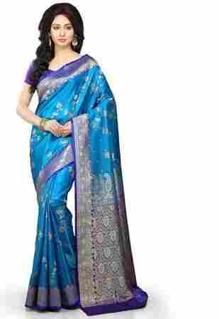 Blue Art Banarasi Silk Saree