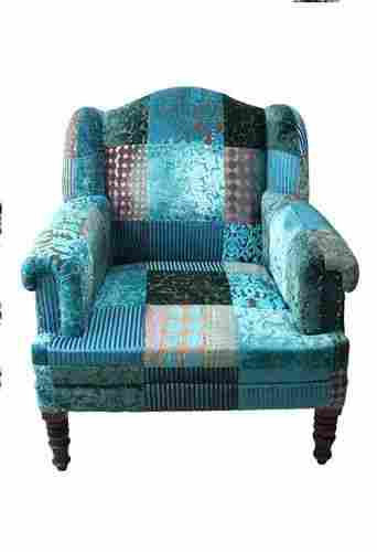 Turquoise Patchwork Armchair