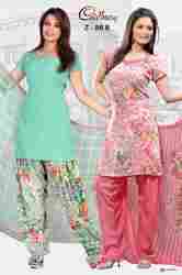 Printed Crepe Salwar Suit Fabric