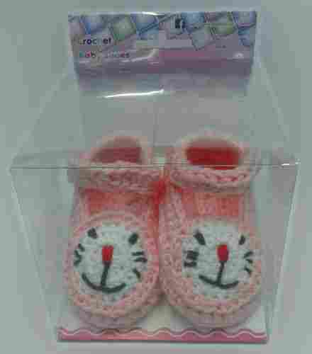 Fancy Crocheted Newborn Baby Shoes