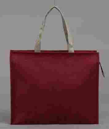 Simple And Sober Red Color Jute Bag (Alia)