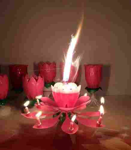 Sparking Lotus Music Birthday Candle