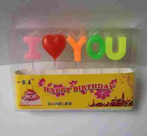 Happy Birthday Heart Letter Candles