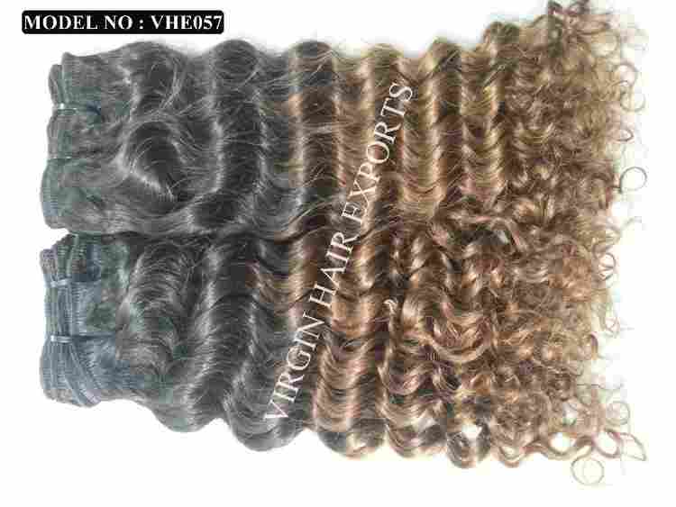 Two Color Curly Indian Virgin Hair
