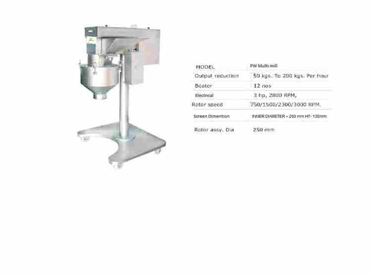 PW Multi Mill for Pharmaceutical Industry