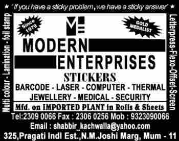 Modern Enterprises Stickers