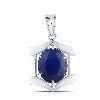Kundali Blue Sapphire Silver Gemstone 
