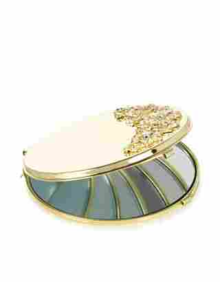 Gold Flower Compact Mirror